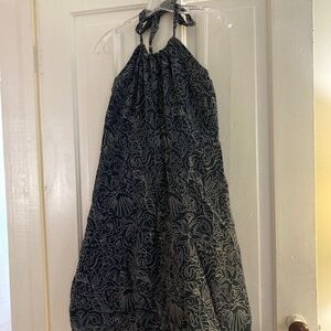 Vineyard Vines Embroidered Navy halter sundress